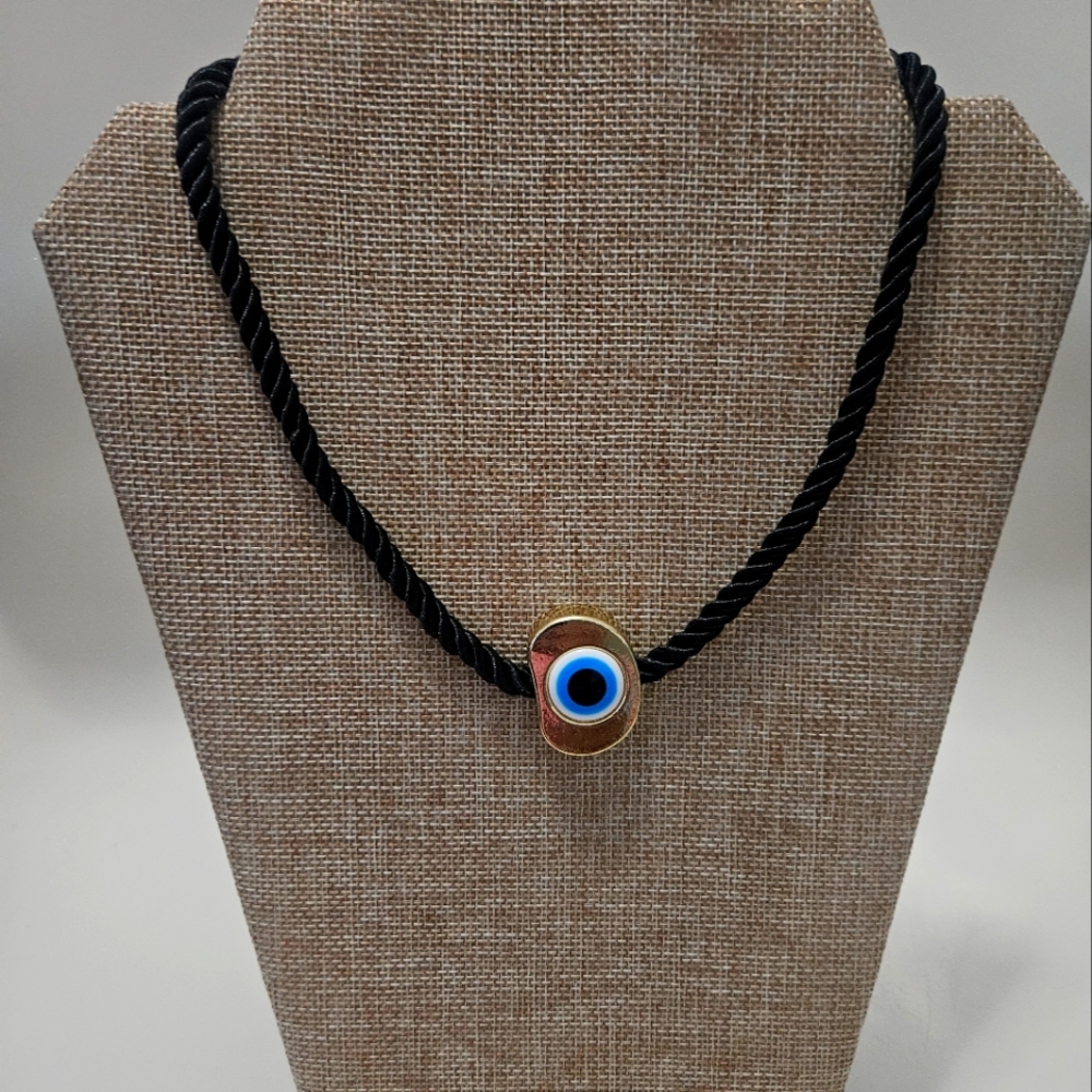 Evil eye necklace adjustable